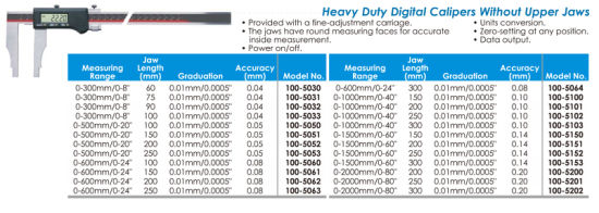 Heavy Duty Digital Caliper Without Upper Jaws